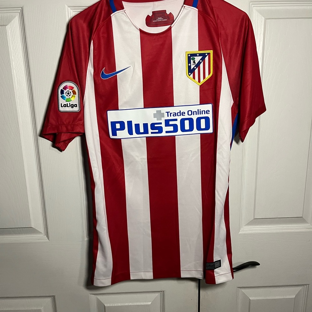 Nike Atletico Madrid 16/17 Griezmann 7 Red and White Soccer Jersey